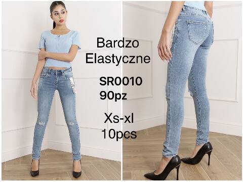 Jeansy damskie SR0010 1 Kolor XS-XL