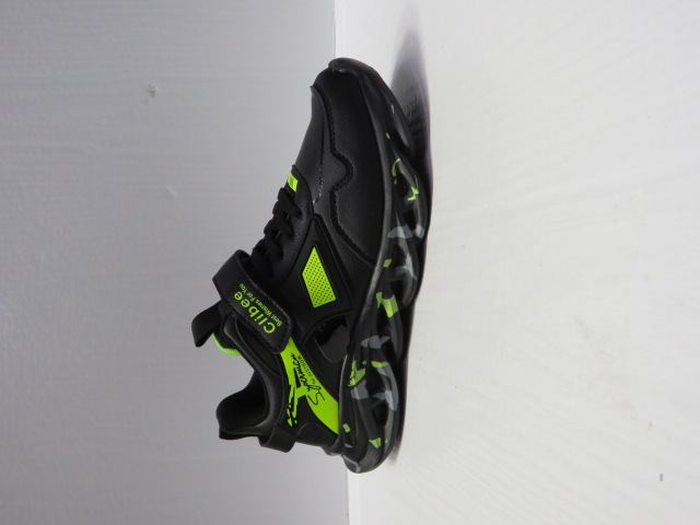 Buty Sportowe Dziecięce EC236 BLACK/GREEN 33-38