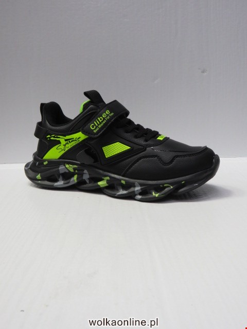 Buty Sportowe Dziecięce EC236 BLACK/GREEN 33-38