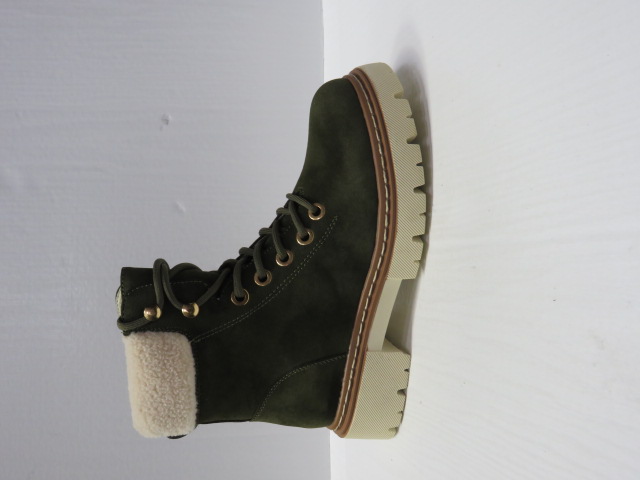 Botki Damskie F6278 GREEN 36-41 OCIEPLANE