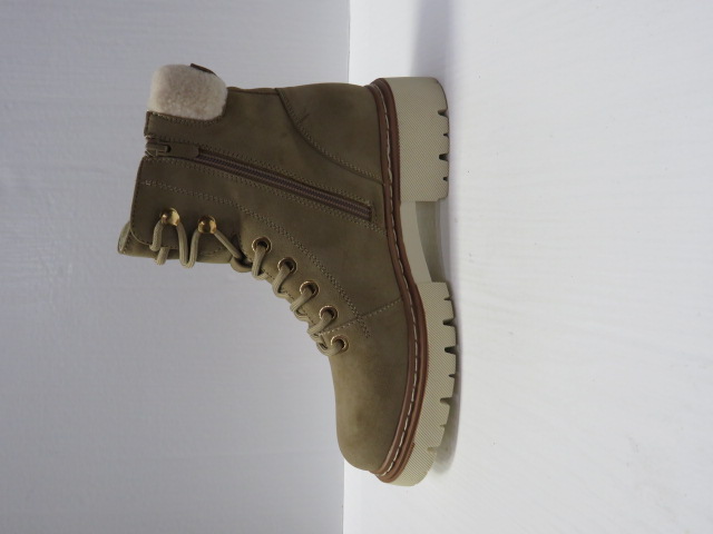 Botki Damskie F6278 KHAKI 36-41 OCIEPLANE 1