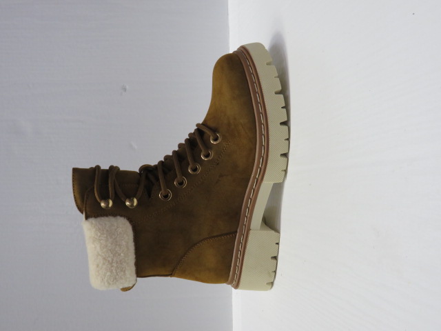 Botki Damskie F6278 CAMEL 36-41 OCIEPLANE