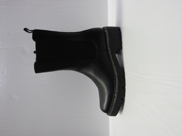 Botki Damskie BL-74 BLACK-PU 36-41 OCIEPLANE