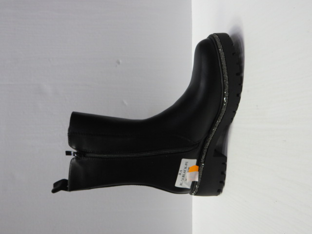 Botki Damskie BL-74 BLACK-PU 36-41 OCIEPLANE 1