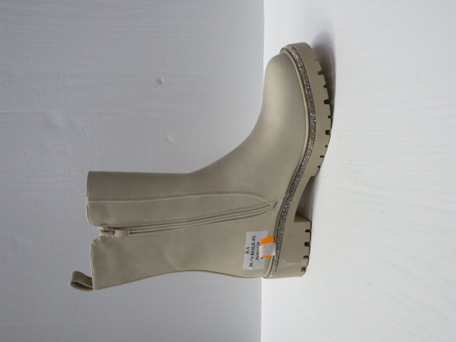 Botki Damskie BL-74 BEIGE-PU 36-41 OCIEPLANE 1