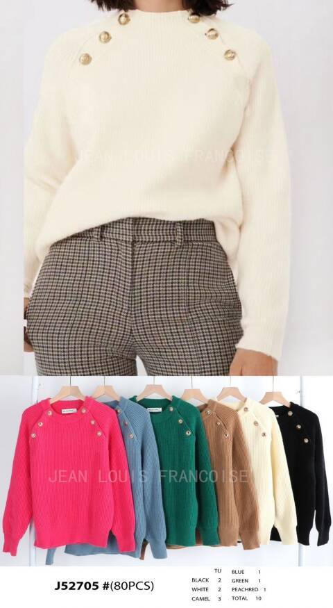 Sweter damskie J52705 Mix kolor Standard