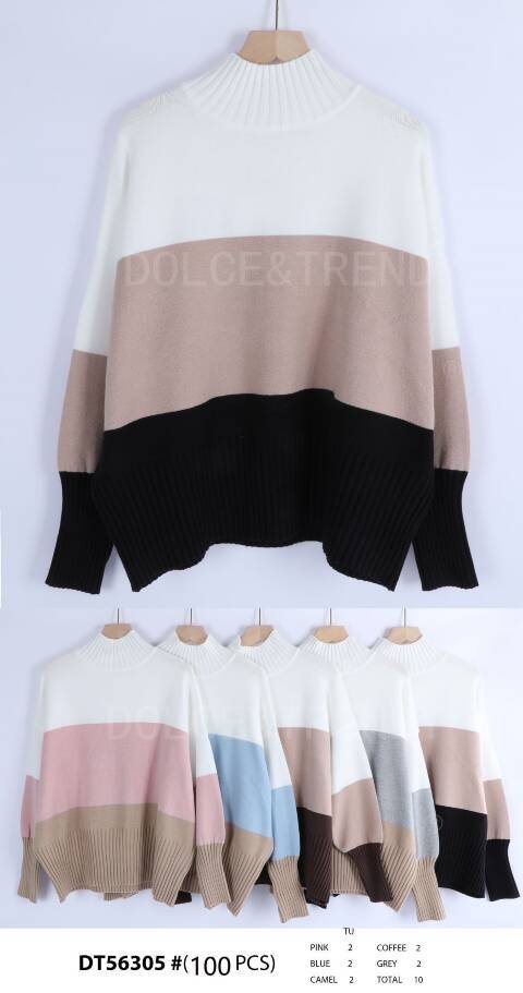 Sweter damskie DT56305 Mix kolor Standard