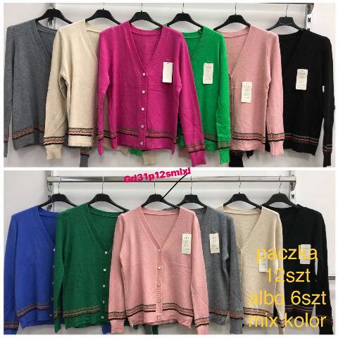 Kardigan damskie 3014 Mix kolor S/M-L/XL 1