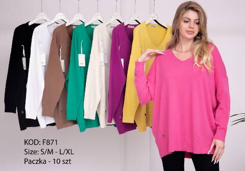 Sweter damskie F871 Mix kolor S/M-L/XL