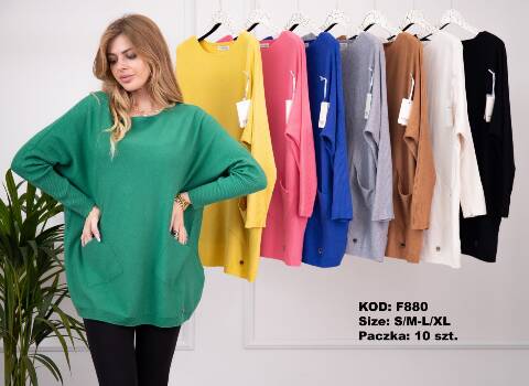 Sweter damskie F880 Mix kolor S/M-L/XL