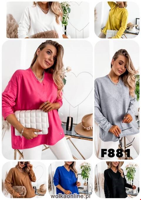 Sweter damskie F881 Mix kolor S/M-L/XL