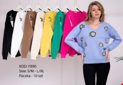 Sweter damskie F890 Mix kolor S/M-L/XL