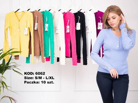 Sweter damskie 6062 Mix kolor S/M-L/XL