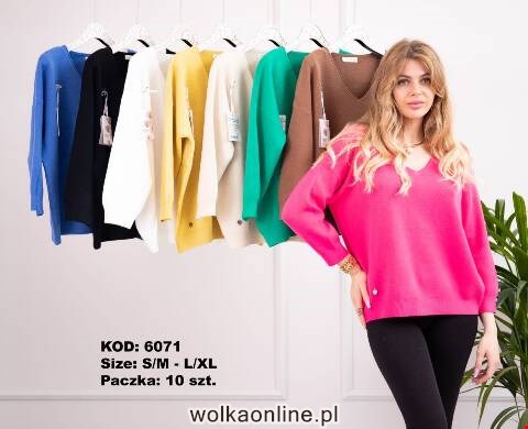 Sweter damskie 6071 Mix kolor S/M-L/XL