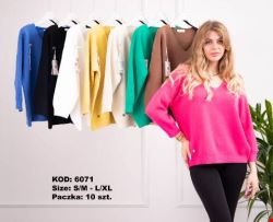 Sweter damskie 6071 Mix kolor S/M-L/XL