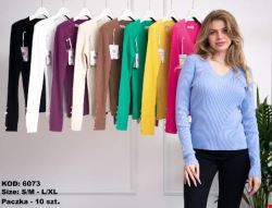 Sweter damskie 6073 Mix kolor S/M-L/XL