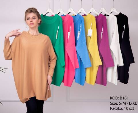 Sweter damskie B181 Mix kolor S/M-L/XL 1