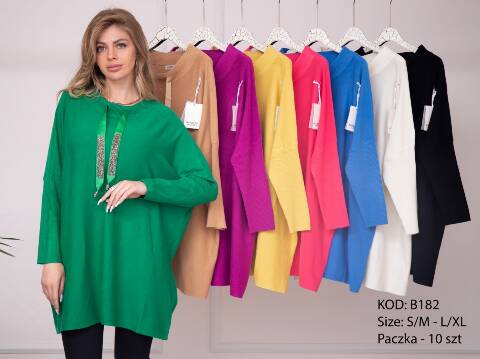 Sweter damskie B182 Mix kolor S/M-L/XL 1