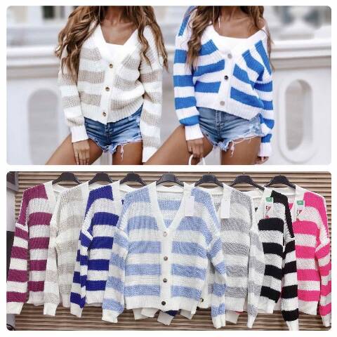 Kardigan damskie 5033 Mix kolor Standard (Towar Włoskie) 1