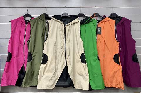  Cienka Kamizelka damskie 5088 Mix kolor Standard (Towar Włoskie)