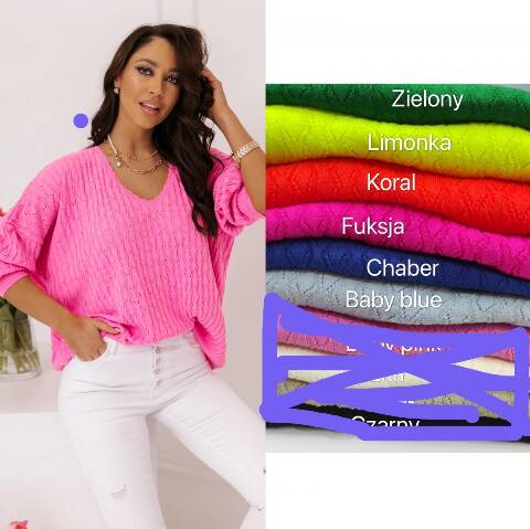Sweter damskie 5267 Mix kolor Standard (Towar Tureckie) 1
