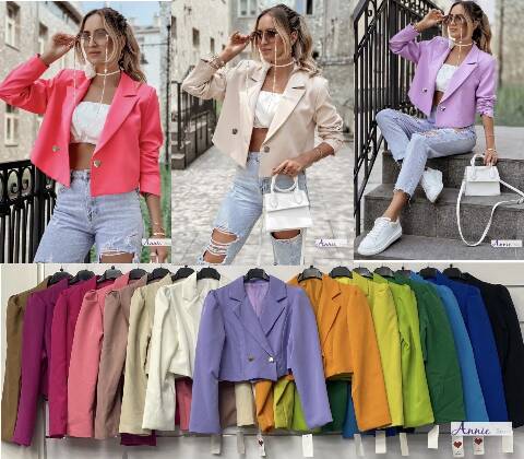 Marynarki damskie 5300 1 kolor S-2XL (Towar Włoskie) 1