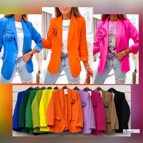 Marynarki damskie 5301 1 kolor S-2XL (Towar Włoskie)