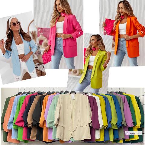 Marynarki damskie 5304 1 kolor 2XL-6XL (Towar Włoskie)