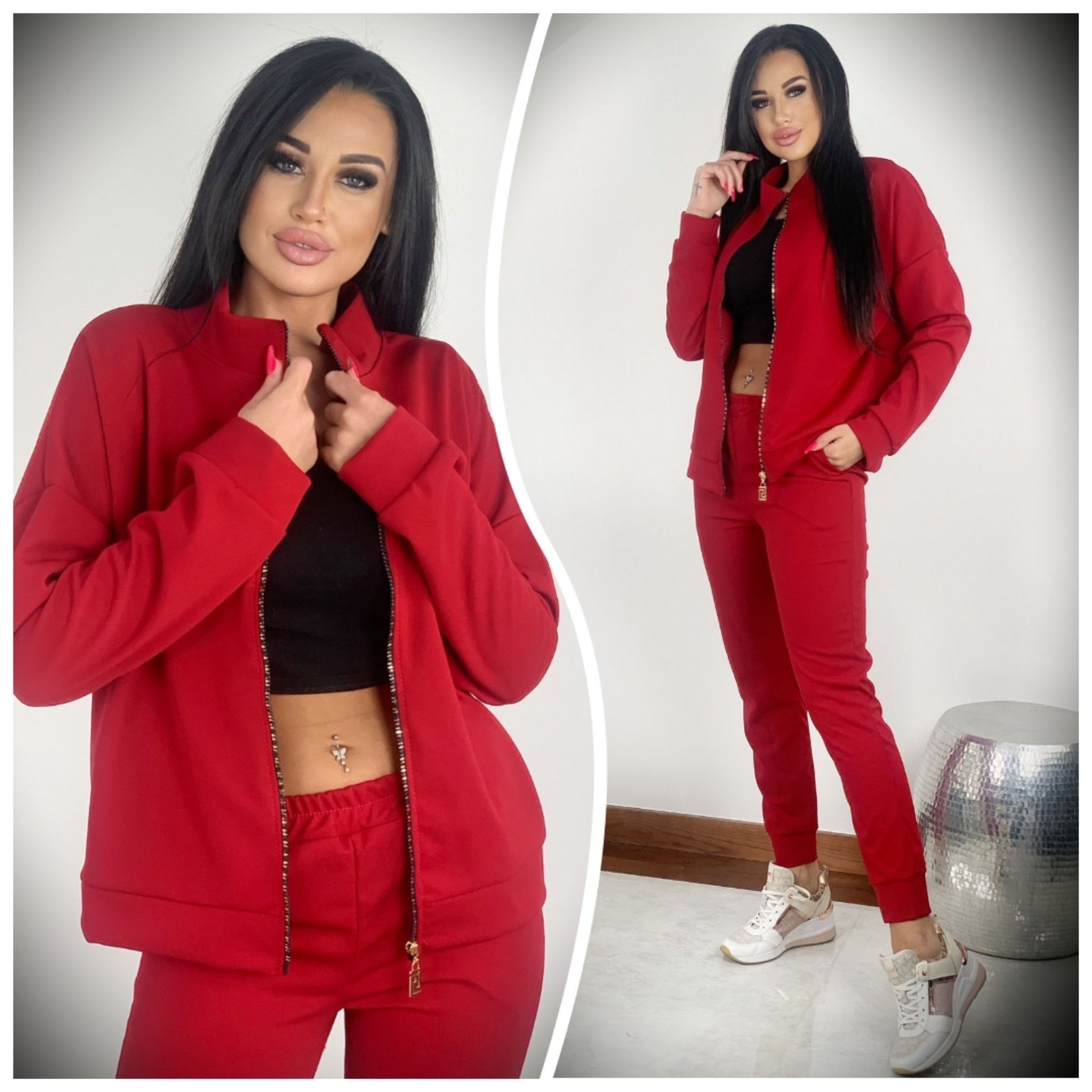 Komplet damske 5552 1 kolor M-2XL (Towar Polskie)