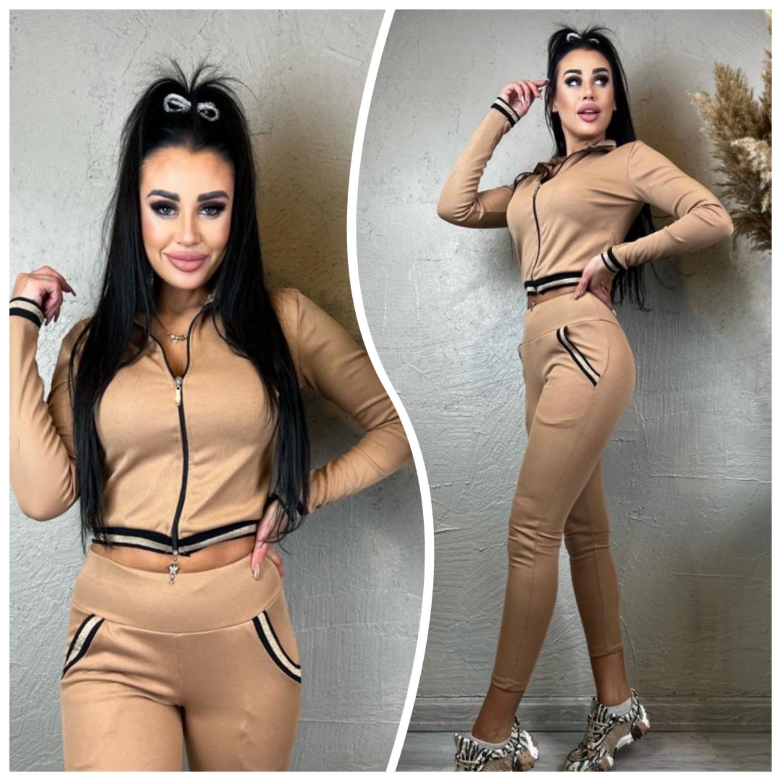 Komplet damske 5556 1 kolor M-2XL (Towar Polskie)