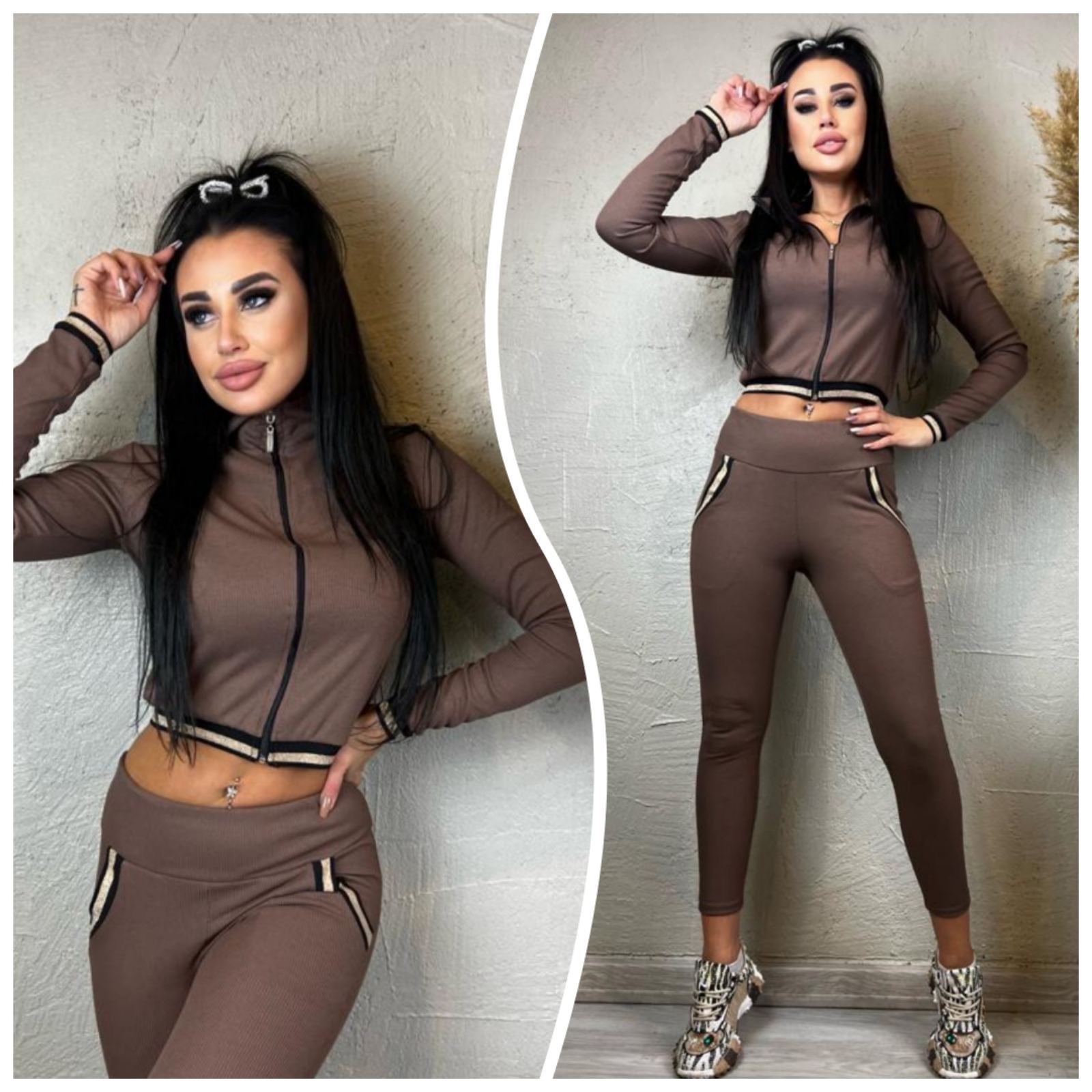 Komplet damske 5560 1 kolor M-2XL (Towar Polskie) 1