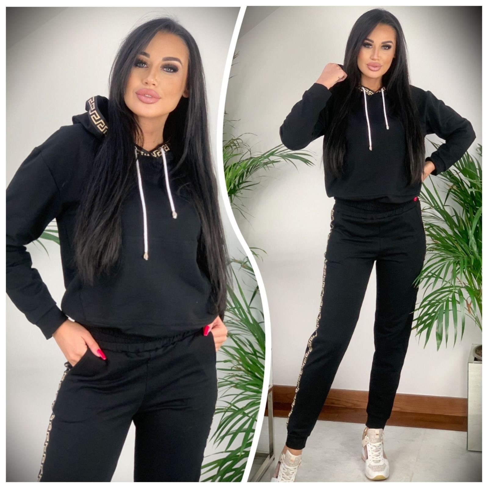 Komplet damske 5584 1 kolor M-2XL (Towar Polskie)