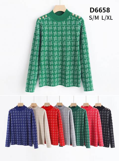 Sweter damskie D6658 Mix kolor S/M-L/XL 1
