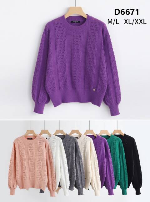 Sweter damskie D6671 Mix kolor M-2XL 1