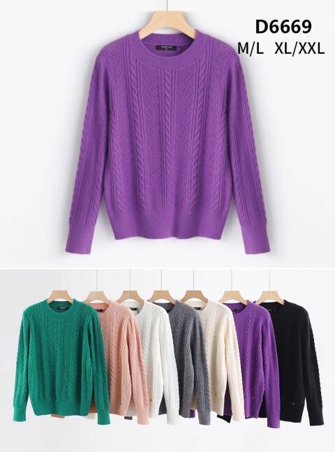 Sweter damskie D6669 Mix kolor M-2XL 1