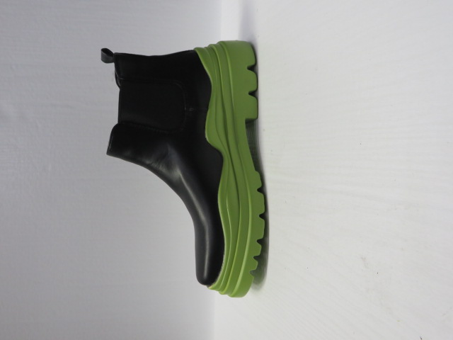 Botki Damskie 2115 BLACK/GREEN 36-41 1