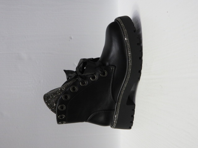 Botki Damskie NC1309 BLACK/GUN 36-41 OCIEPLANE