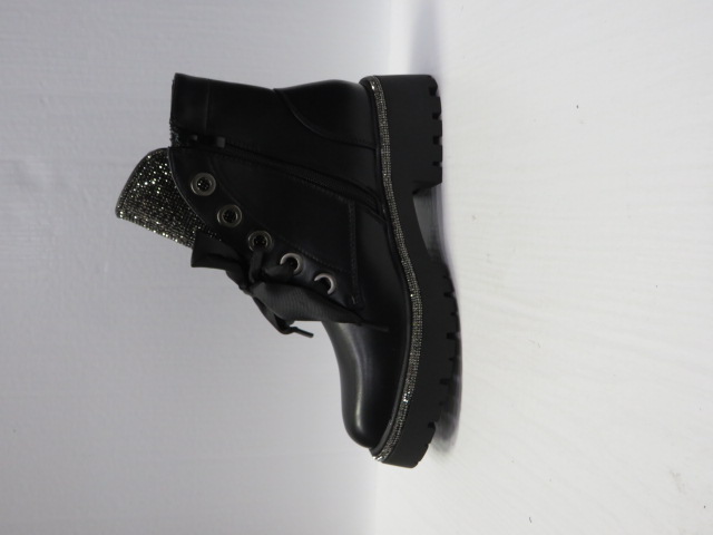 Botki Damskie NC1309 BLACK/GUN 36-41 OCIEPLANE 1
