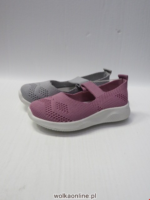 Baleriny Dziecięce 1017 WHITE/PINK/PURPLE/GREY 25-30