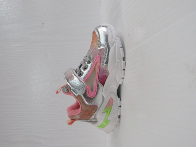 Buty Sportowe Dziecięce E86 SILVER/PINK 27-32