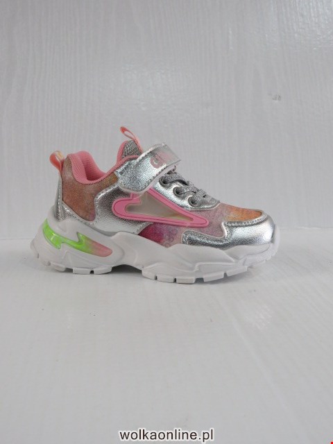 Buty Sportowe Dziecięce E86 SILVER/PINK 27-32