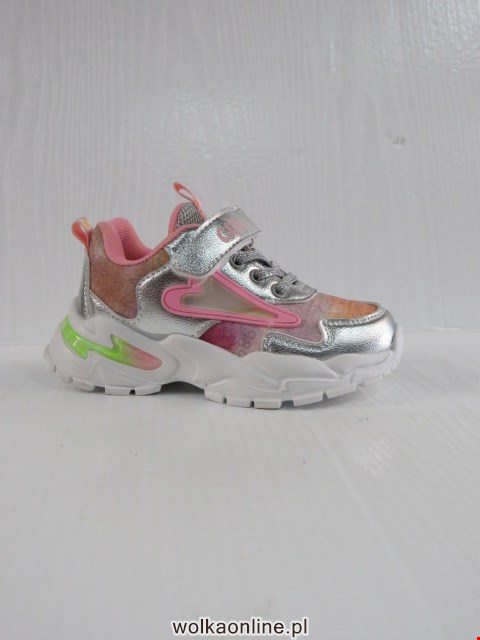 Buty Sportowe Dziecięce E86 SILVER/PINK 27-32