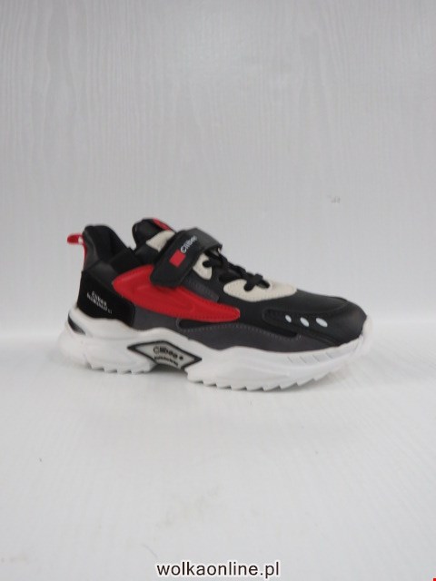 Buty Sportowe Dziecięce E72 BLACK/RED 32-37