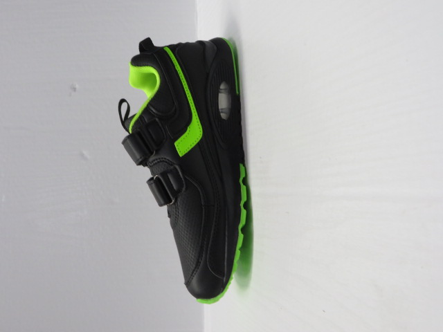 Buty Sportowe Dziecięce A180 BLACK/GREEN 32-37 1