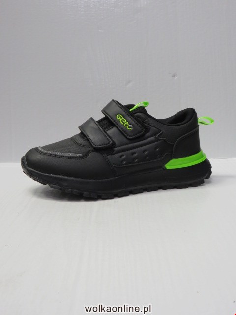 Buty Sportowe Dziecięce A185 BLACK/GREEN 32-37