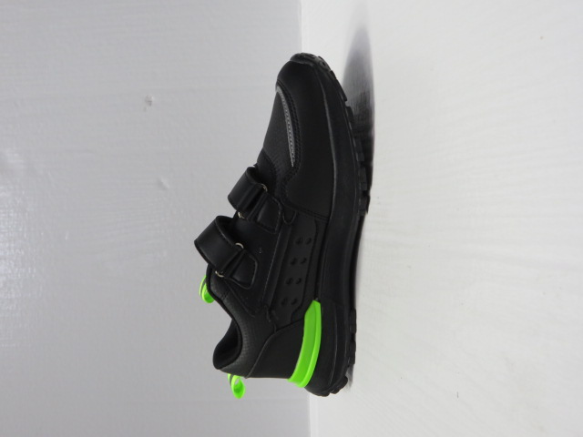 Buty Sportowe Dziecięce A185 BLACK/GREEN 32-37 1