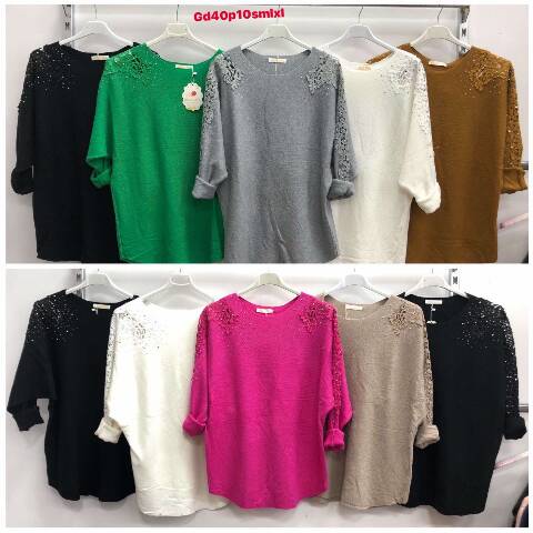 Sweter damskie 3033 Mix kolor S/M-L/XL