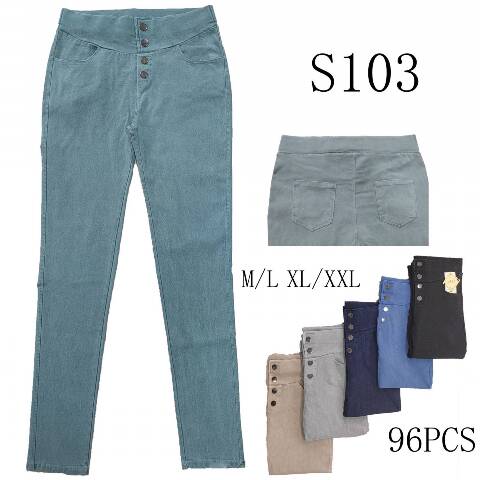 Jeansy damskie S103 Mix kolor M-2XL