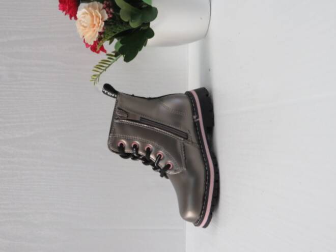 Botki Dziecięce H-342A GUN/PINK 21-26 1
