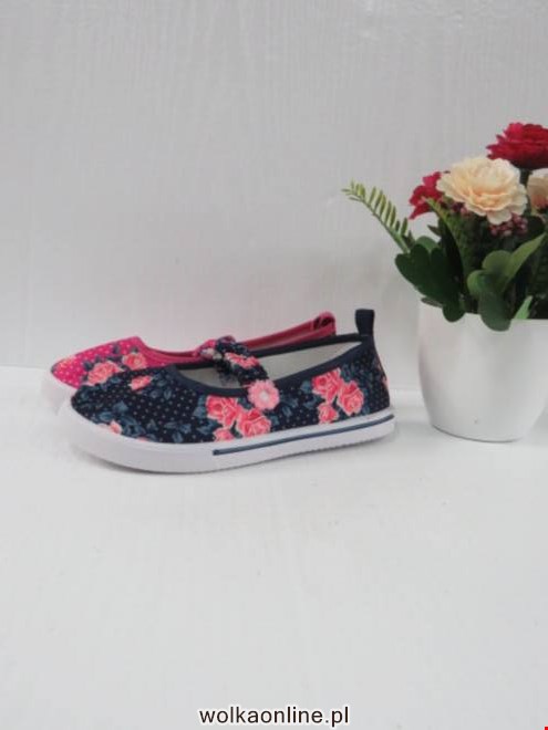 Baleriny Dziecięce A225-2 FUXI/NAVY/PINK 25-30